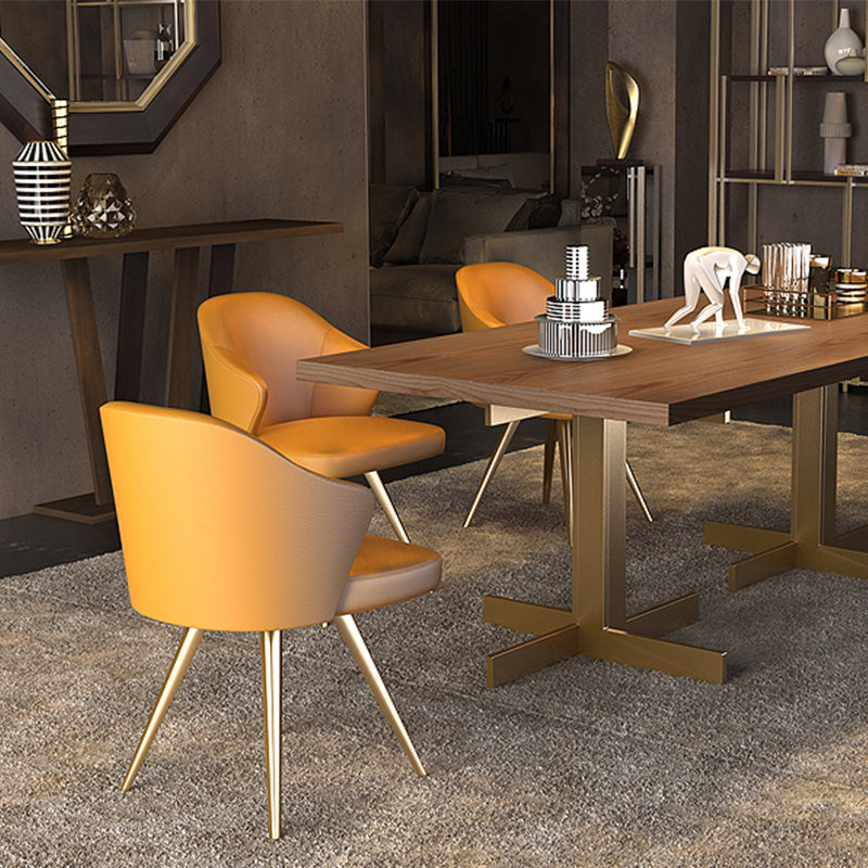 Chaise de salle à manger en métal de style contemporain, chaise latérale à oreilles pour cuisine