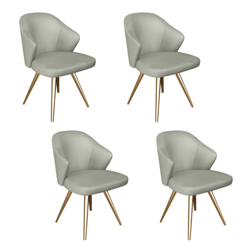 Chaise de salle à manger en métal de style contemporain, chaise latérale à oreilles pour cuisine