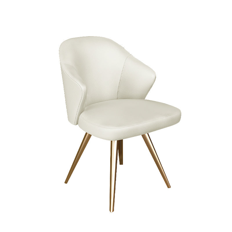 Chaise de salle à manger en métal de style contemporain, chaise latérale à oreilles pour cuisine