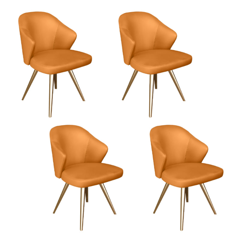 Chaise de salle à manger en métal de style contemporain, chaise latérale à oreilles pour cuisine