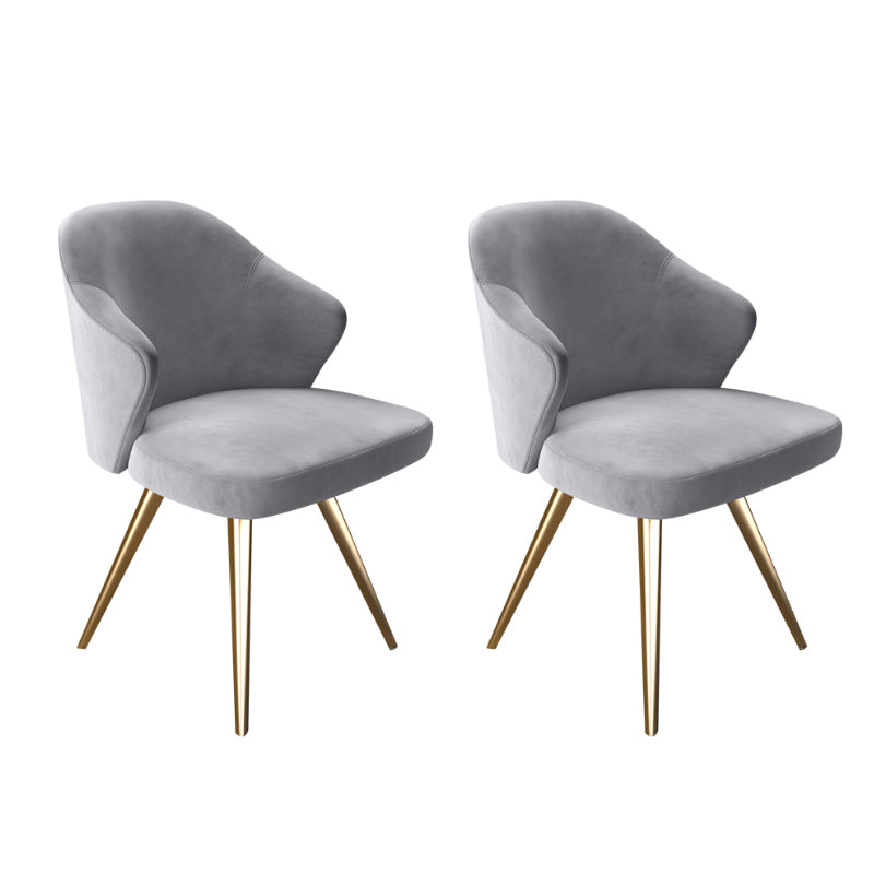 Chaise de salle à manger en métal de style contemporain, chaise latérale à oreilles pour cuisine