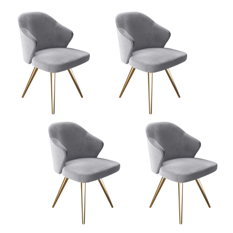 Chaise de salle à manger en métal de style contemporain, chaise latérale à oreilles pour cuisine