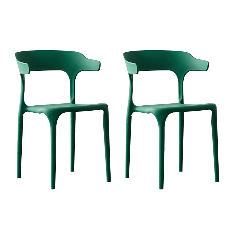 Chaise en plastique de style scandinave, cuisine, salle à manger, fauteuils à dossier ouvert