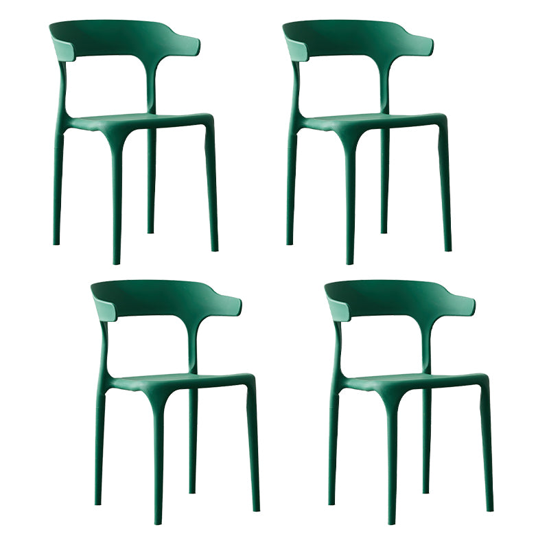Chaise en plastique de style scandinave, cuisine, salle à manger, fauteuils à dossier ouvert