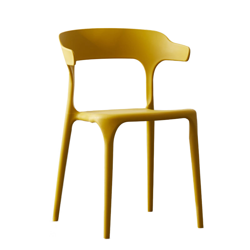 Chaise en plastique de style scandinave, cuisine, salle à manger, fauteuils à dossier ouvert