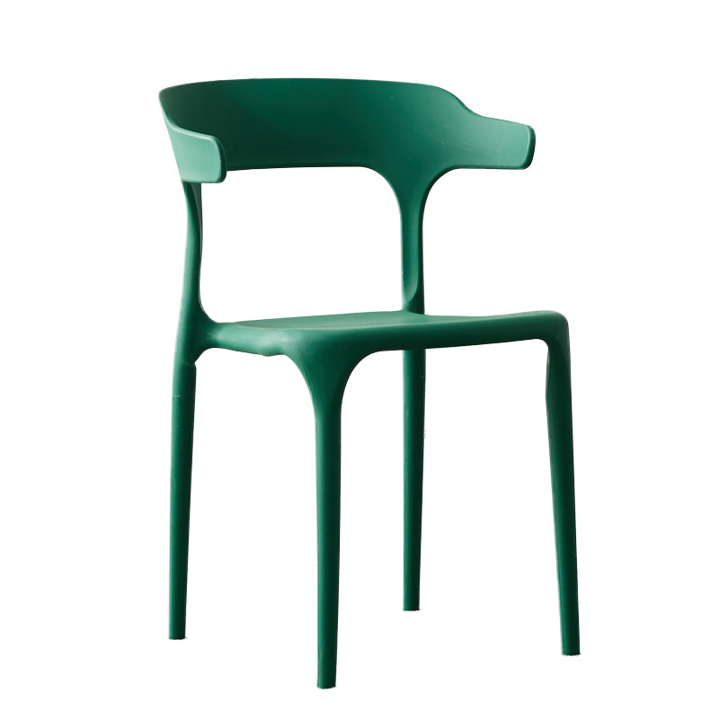 Chaise en plastique de style scandinave, cuisine, salle à manger, fauteuils à dossier ouvert