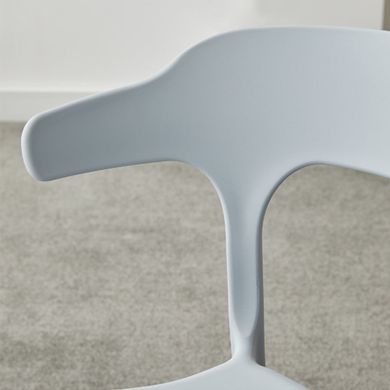 Chaise en plastique de style scandinave, cuisine, salle à manger, fauteuils à dossier ouvert