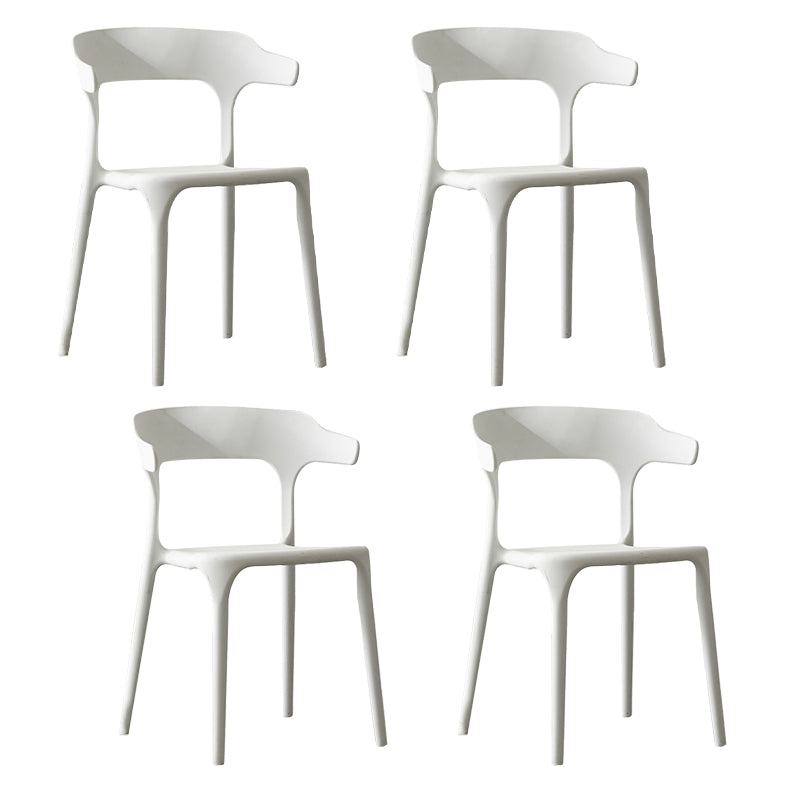 Chaise en plastique de style scandinave, cuisine, salle à manger, fauteuils à dossier ouvert