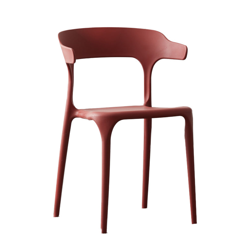 Chaise en plastique de style scandinave, cuisine, salle à manger, fauteuils à dossier ouvert