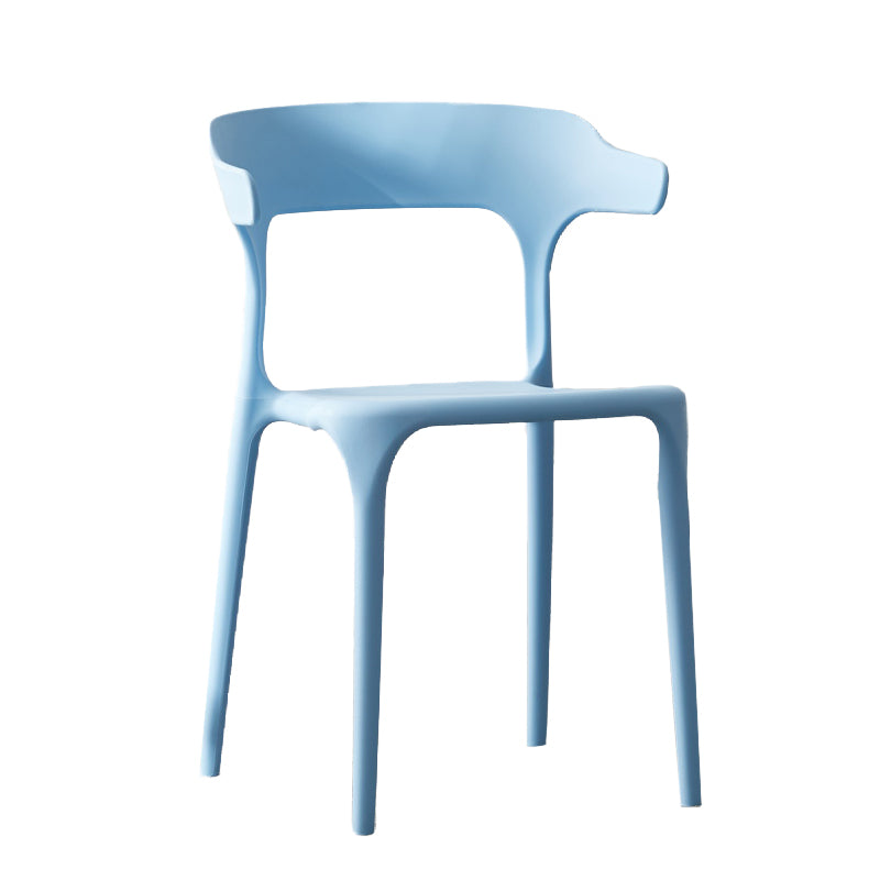 Chaise en plastique de style scandinave, cuisine, salle à manger, fauteuils à dossier ouvert