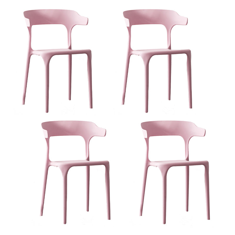 Chaise en plastique de style scandinave, cuisine, salle à manger, fauteuils à dossier ouvert