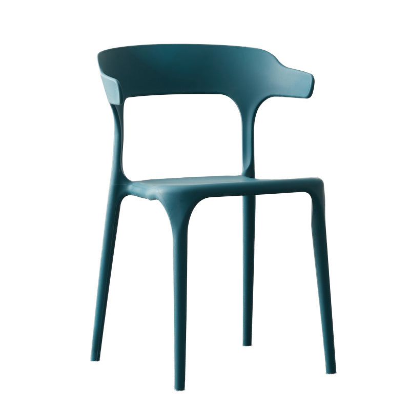 Chaise en plastique de style scandinave, cuisine, salle à manger, fauteuils à dossier ouvert