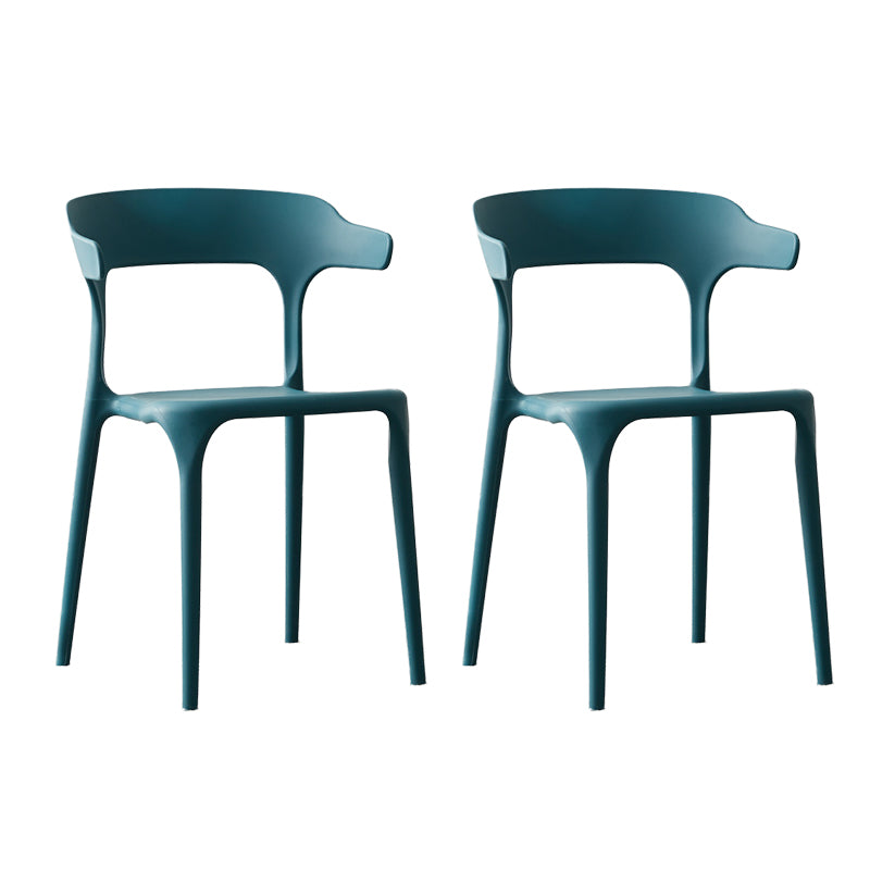 Chaise en plastique de style scandinave, cuisine, salle à manger, fauteuils à dossier ouvert