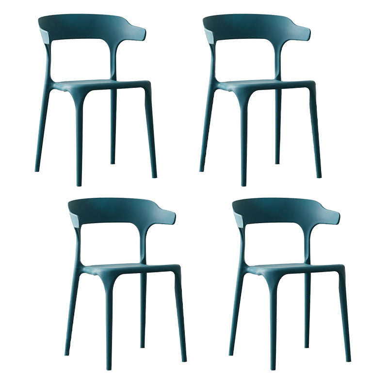 Chaise en plastique de style scandinave, cuisine, salle à manger, fauteuils à dossier ouvert