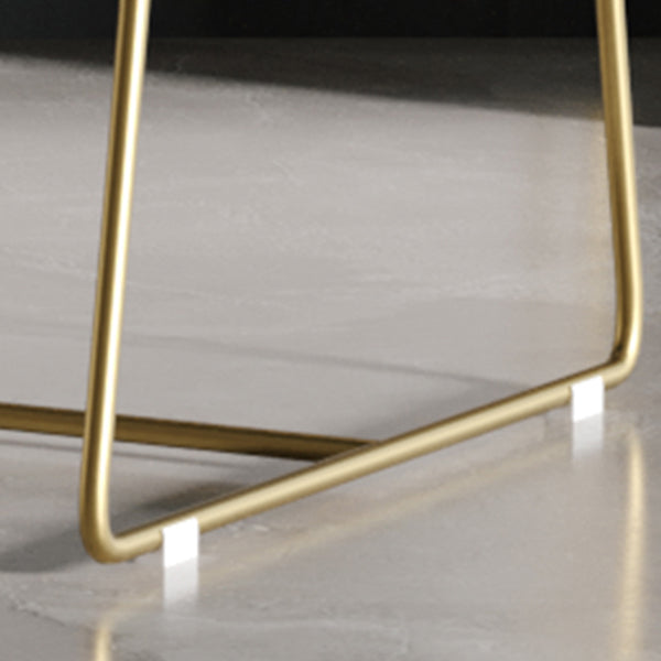 Glam Style Dining Side Chair Open Back Luxury Upholstered Dining Single Chair