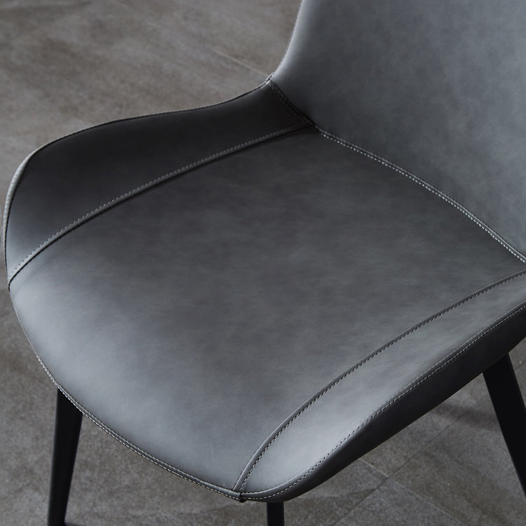 Contemporary Metal Dining Room Chairs Leather Dining Armless Chairs for Indoor Use