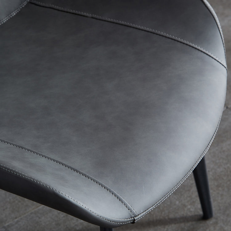 Contemporary Metal Dining Room Chairs Leather Dining Armless Chairs for Indoor Use