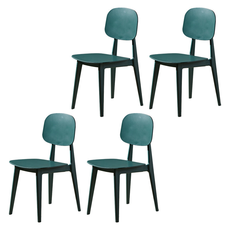 Chaise d'appoint en plastique de conférence scandinave, finition mate, chaise de salle à manger à dossier ouvert