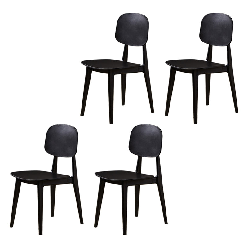 Chaise d'appoint en plastique de conférence scandinave, finition mate, chaise de salle à manger à dossier ouvert