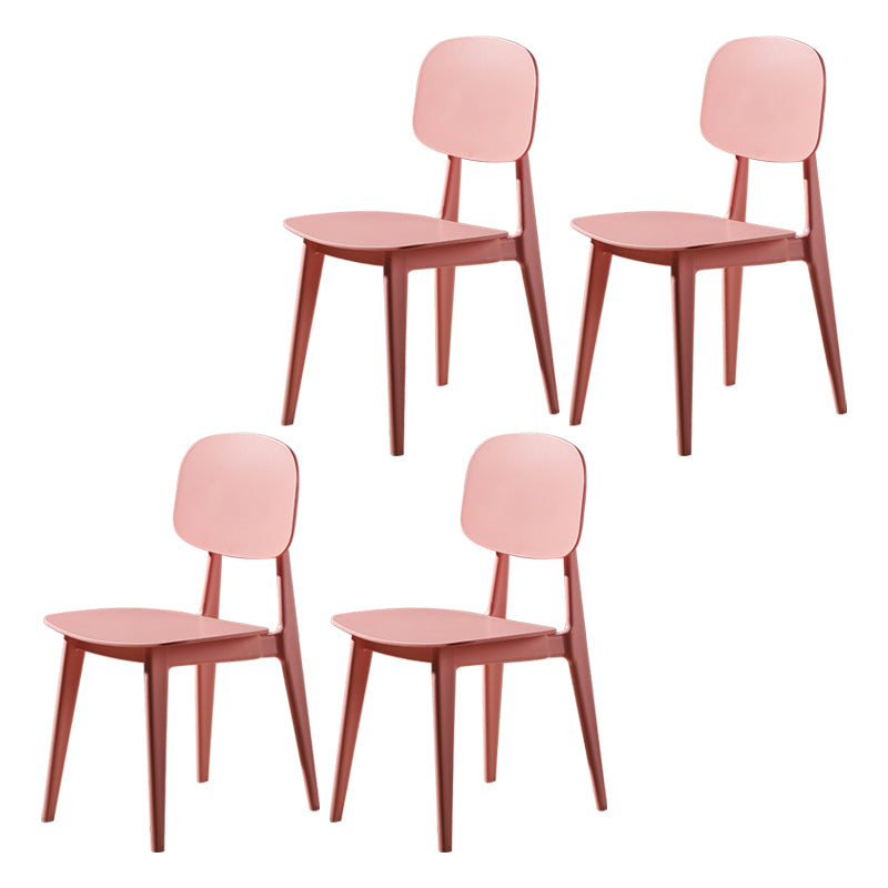 Chaise d'appoint en plastique de conférence scandinave, finition mate, chaise de salle à manger à dossier ouvert