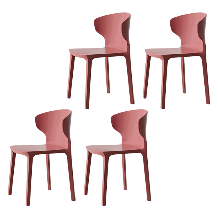 Silla lateral de plástico para conferencia escandinava, acabado mate, Wingback, silla de comedor