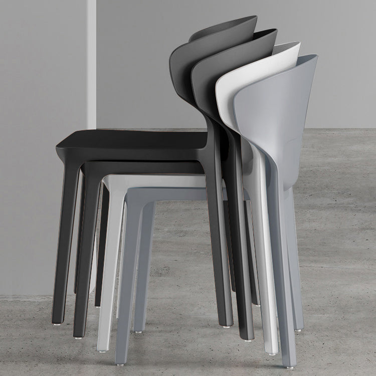Silla lateral de plástico para conferencia escandinava, acabado mate, Wingback, silla de comedor