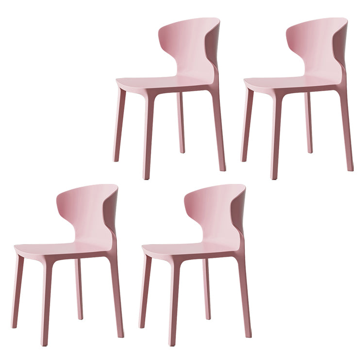 Silla lateral de plástico para conferencia escandinava, acabado mate, Wingback, silla de comedor