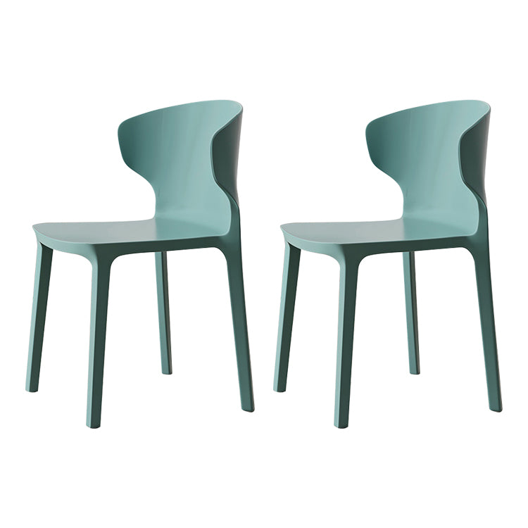 Silla lateral de plástico para conferencia escandinava, acabado mate, Wingback, silla de comedor