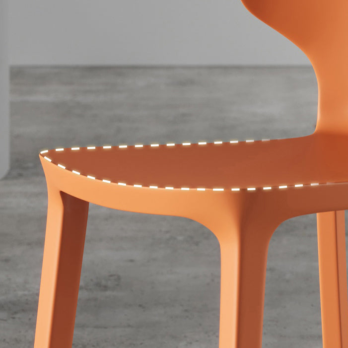 Silla lateral de plástico para conferencia escandinava, acabado mate, Wingback, silla de comedor