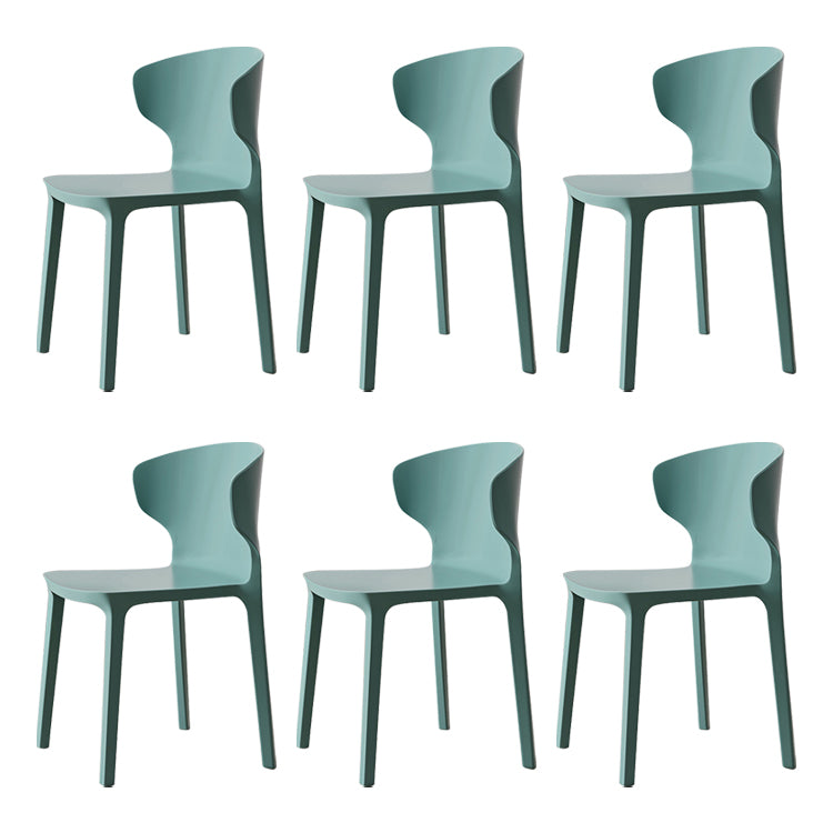 Silla lateral de plástico para conferencia escandinava, acabado mate, Wingback, silla de comedor