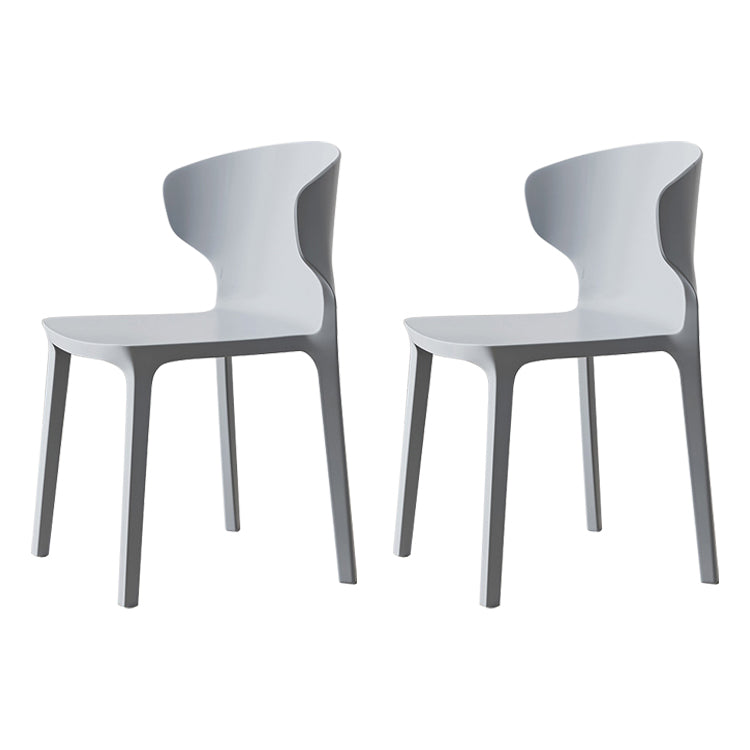 Silla lateral de plástico para conferencia escandinava, acabado mate, Wingback, silla de comedor