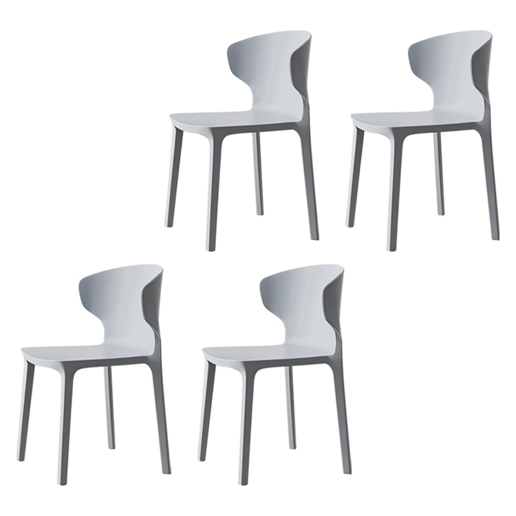 Silla lateral de plástico para conferencia escandinava, acabado mate, Wingback, silla de comedor