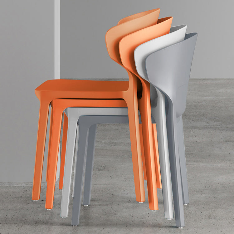 Silla lateral de plástico para conferencia escandinava, acabado mate, Wingback, silla de comedor