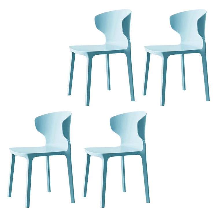 Silla lateral de plástico para conferencia escandinava, acabado mate, Wingback, silla de comedor