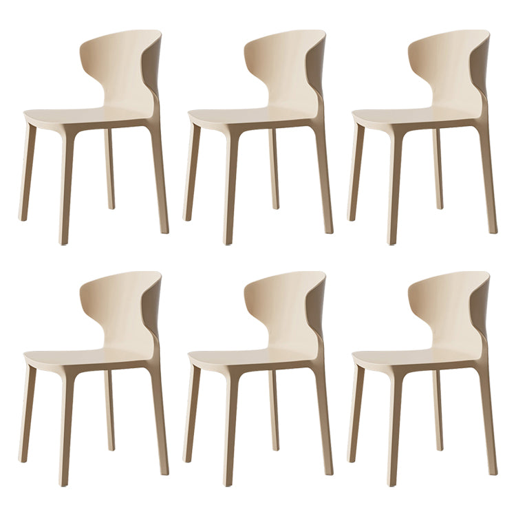 Silla lateral de plástico para conferencia escandinava, acabado mate, Wingback, silla de comedor