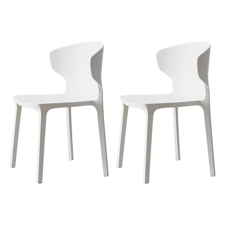 Silla lateral de plástico para conferencia escandinava, acabado mate, Wingback, silla de comedor