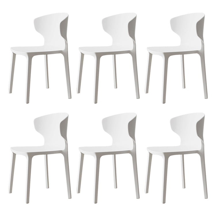 Silla lateral de plástico para conferencia escandinava, acabado mate, Wingback, silla de comedor