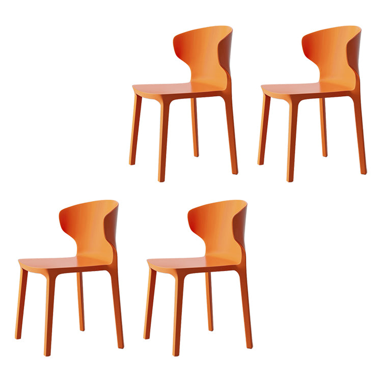 Silla lateral de plástico para conferencia escandinava, acabado mate, Wingback, silla de comedor