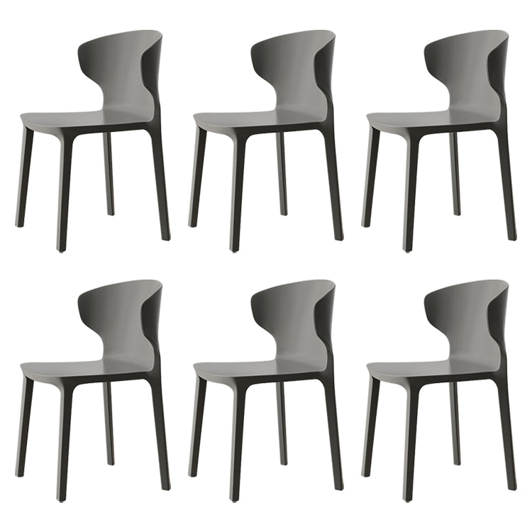 Silla lateral de plástico para conferencia escandinava, acabado mate, Wingback, silla de comedor