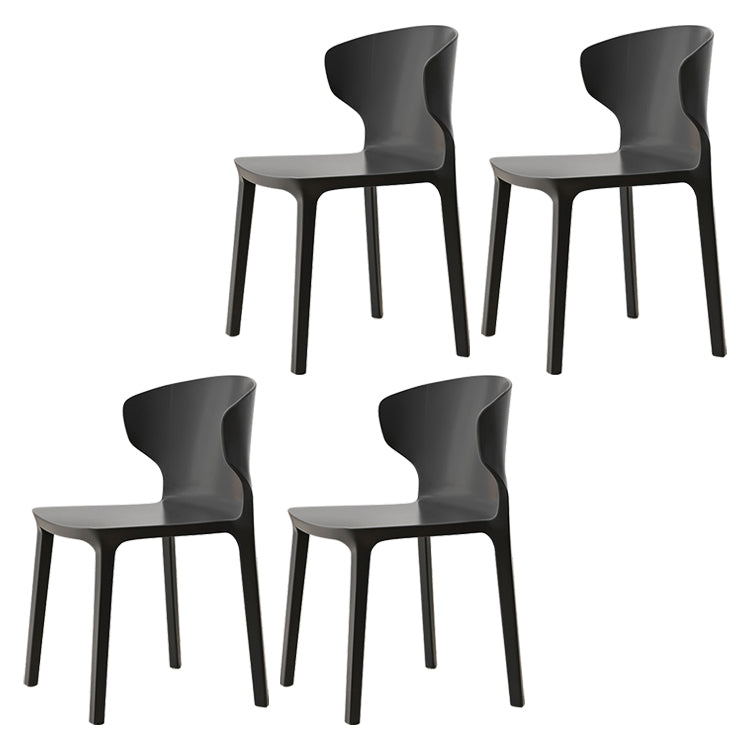 Silla lateral de plástico para conferencia escandinava, acabado mate, Wingback, silla de comedor