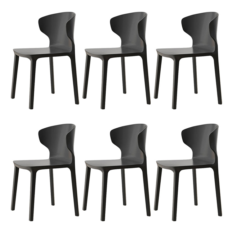 Silla lateral de plástico para conferencia escandinava, acabado mate, Wingback, silla de comedor
