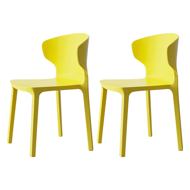 Silla lateral de plástico para conferencia escandinava, acabado mate, Wingback, silla de comedor