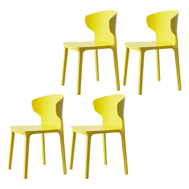 Silla lateral de plástico para conferencia escandinava, acabado mate, Wingback, silla de comedor