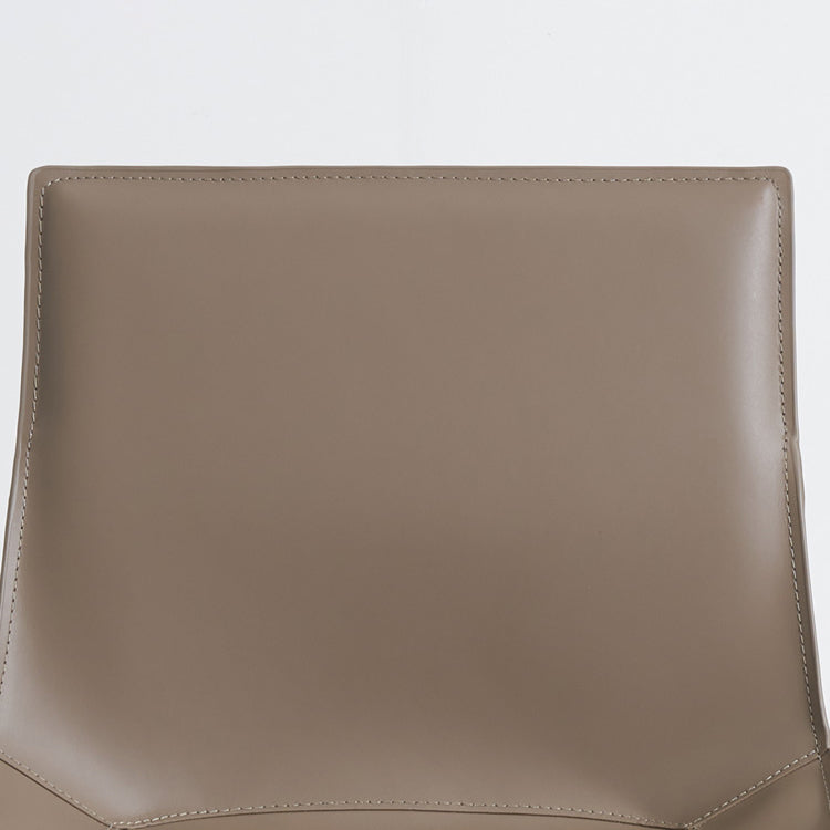 Designer Style Leather Dining Chair Matte Finish Parsons Dining Side Chair