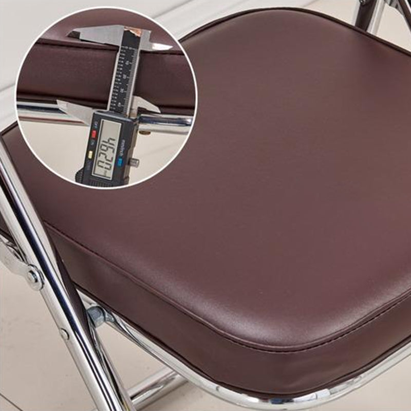 Silla lateral contemporánea de metal, tapicería sin brazos para el hogar, respaldo abierto, silla lateral de comedor