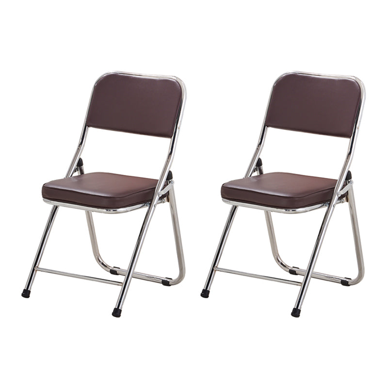 Silla lateral contemporánea de metal, tapicería sin brazos para el hogar, respaldo abierto, silla lateral de comedor