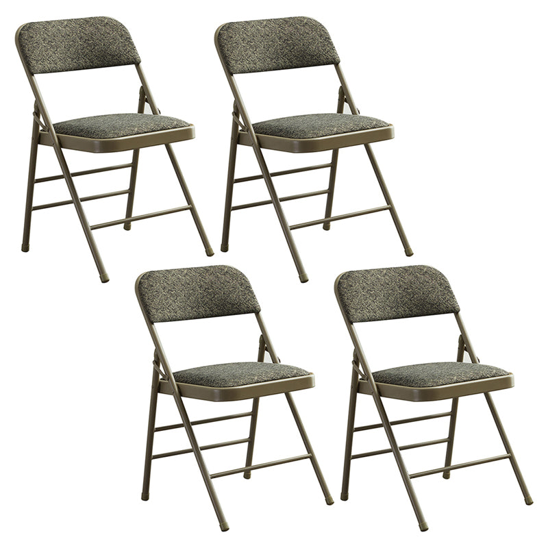 Silla lateral contemporánea, silla lateral de comedor sin brazos, plegable, de metal, con respaldo abierto