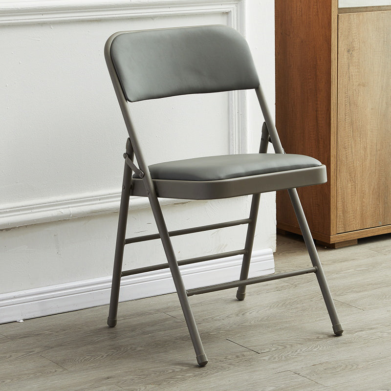 Silla lateral contemporánea, silla lateral de comedor sin brazos, plegable, de metal, con respaldo abierto