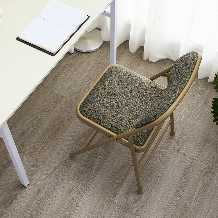 Silla lateral contemporánea, silla lateral de comedor sin brazos, plegable, de metal, con respaldo abierto