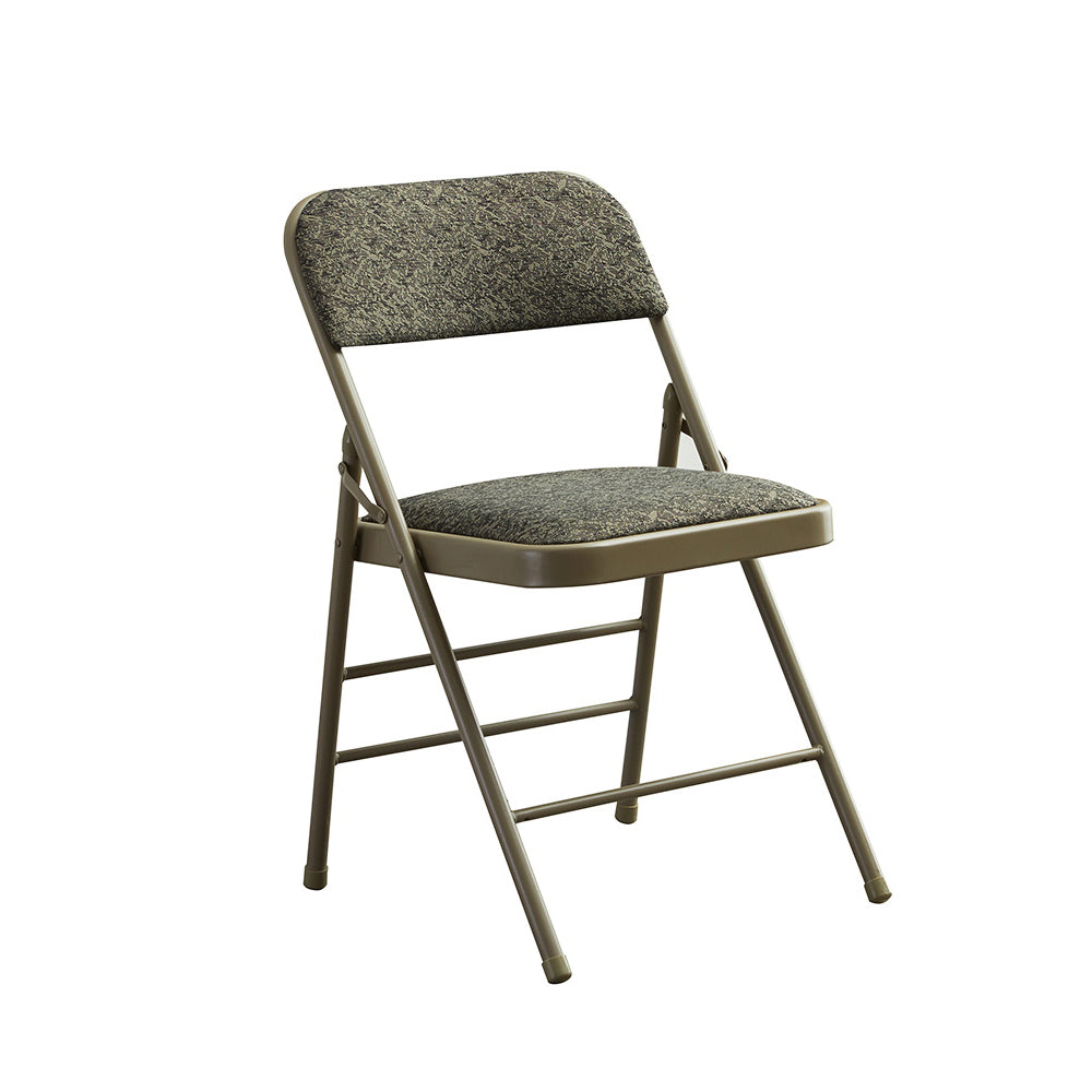 Silla lateral contemporánea, silla lateral de comedor sin brazos, plegable, de metal, con respaldo abierto